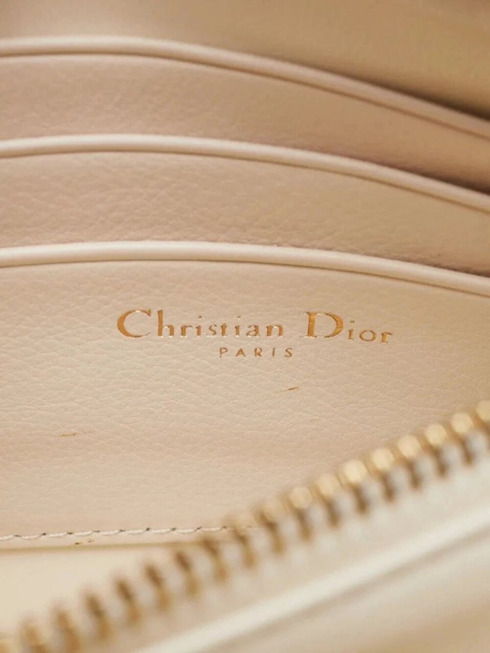 Christian Dior White Cannage Quilted Leather Caro Pouch Bag - Picture 8 of 11